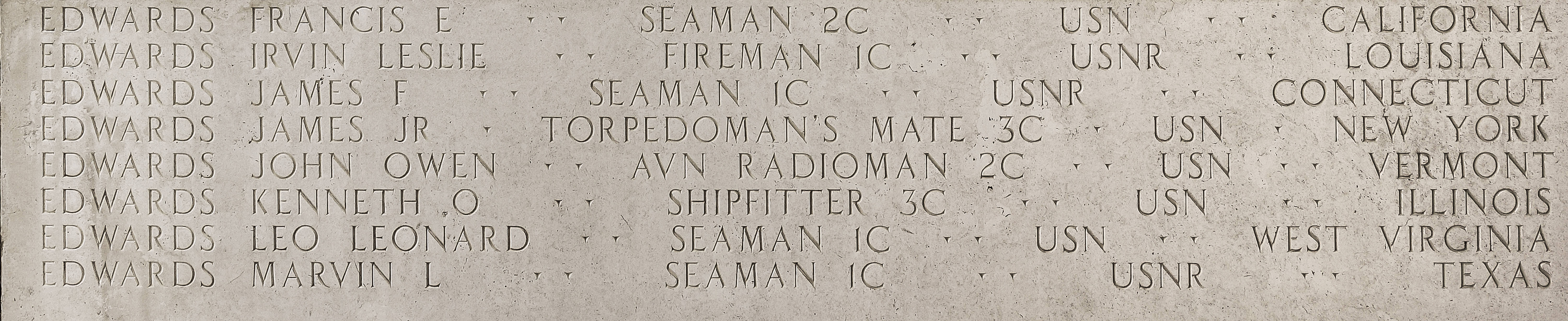 Kenneth O. Edwards, Shipfitter Third Class